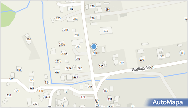 Gorliczyna, Gorliczyna, 295A, mapa Gorliczyna