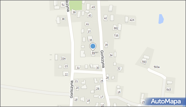 Gorliczyna, Gorliczyna, 33, mapa Gorliczyna