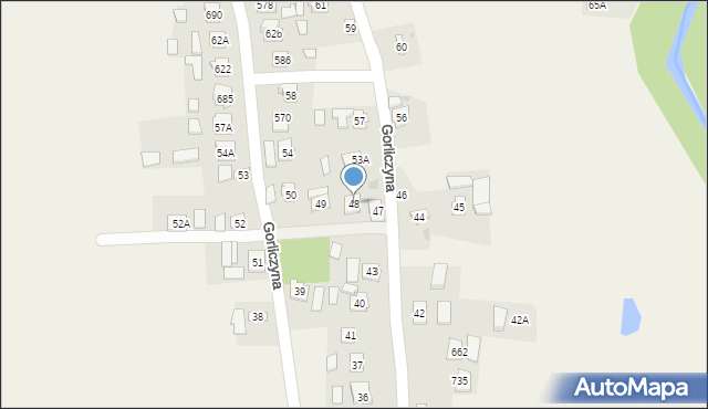 Gorliczyna, Gorliczyna, 48, mapa Gorliczyna