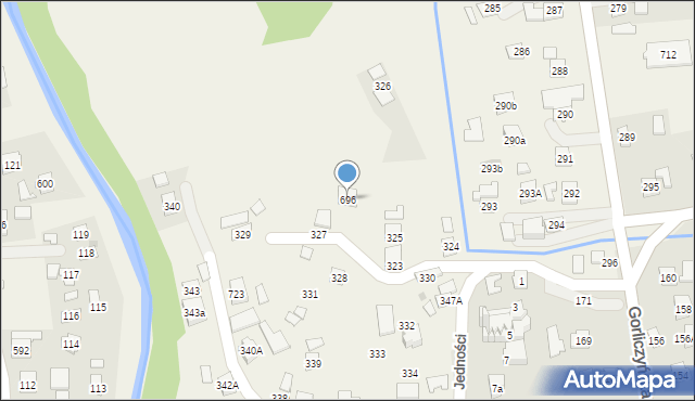 Gorliczyna, Gorliczyna, 696, mapa Gorliczyna