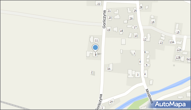 Gorliczyna, Gorliczyna, 8, mapa Gorliczyna