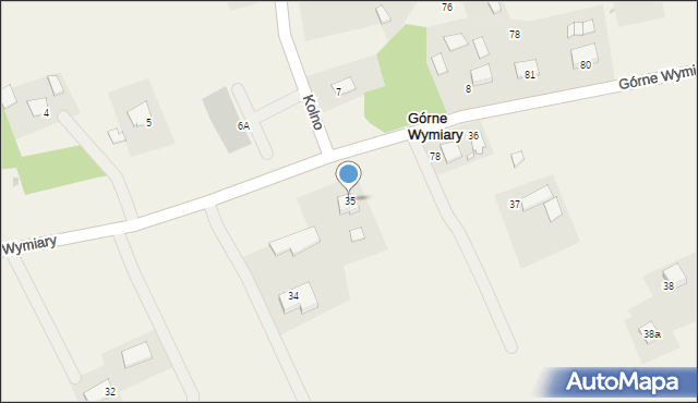 Górne Wymiary, Górne Wymiary, 35, mapa Górne Wymiary