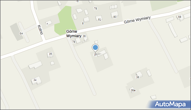 Górne Wymiary, Górne Wymiary, 37, mapa Górne Wymiary