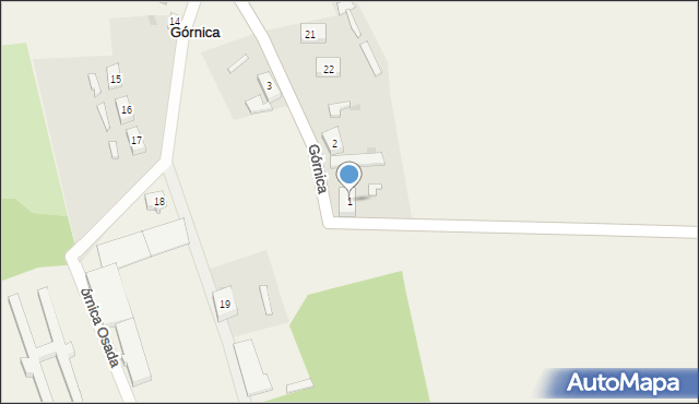 Górnica, Górnica, 1, mapa Górnica