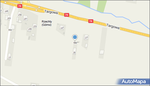 Górno, Górno, 59b, mapa Górno