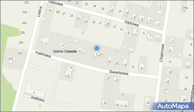 Górno, Górno-Osiedle, 59a, mapa Górno