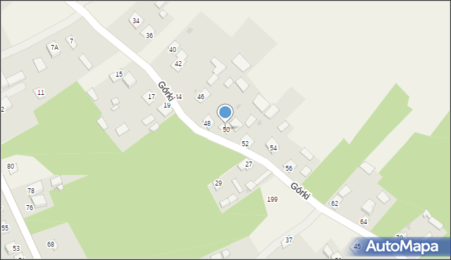 Górno, Górki, 50, mapa Górno