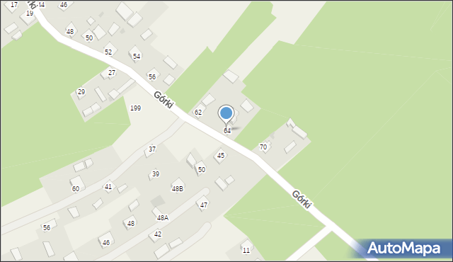 Górno, Górki, 64, mapa Górno