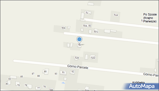 Górno-Parcele, Górno-Parcele, 52b, mapa Górno-Parcele