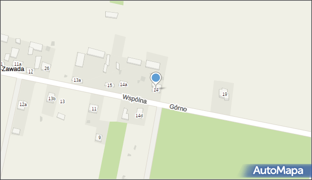 Górno-Zawada, Górno-Zawada, 14, mapa Górno-Zawada