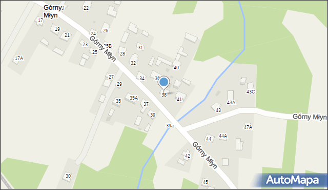 Górny Młyn, Górny Młyn, 38, mapa Górny Młyn
