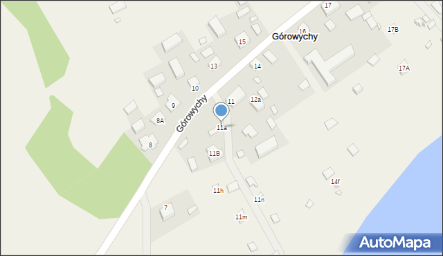 Górowychy, Górowychy, 11a, mapa Górowychy