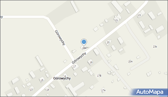 Górowychy, Górowychy, 18A, mapa Górowychy