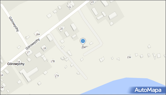 Górowychy, Górowychy, 20A, mapa Górowychy