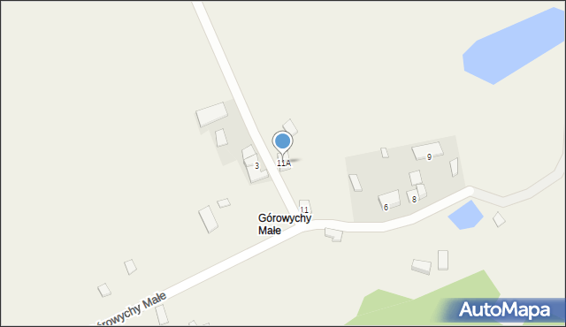 Górowychy Małe, Górowychy Małe, 11A, mapa Górowychy Małe