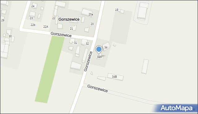 Gorszewice, Gorszewice, 34A, mapa Gorszewice