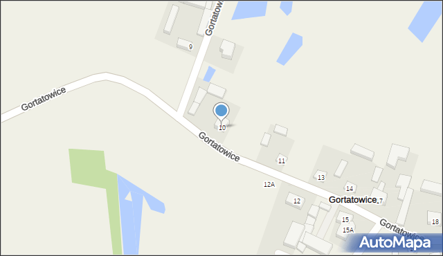Gortatowice, Gortatowice, 10, mapa Gortatowice