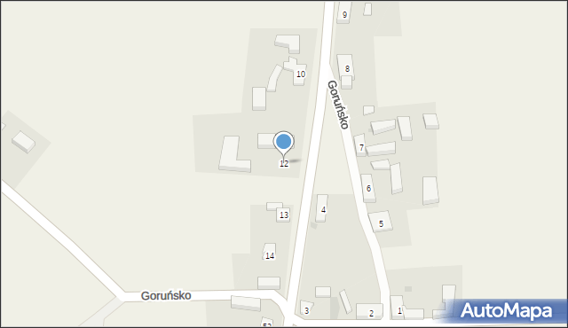 Goruńsko, Goruńsko, 12, mapa Goruńsko