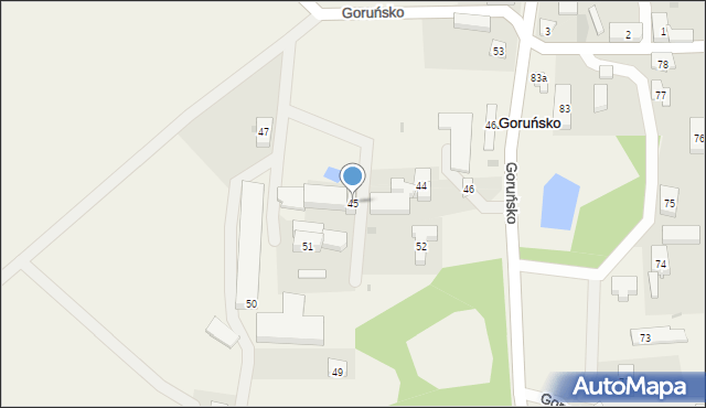 Goruńsko, Goruńsko, 45, mapa Goruńsko