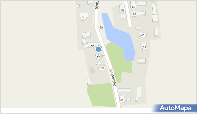 Goruńsko, Goruńsko, 57, mapa Goruńsko
