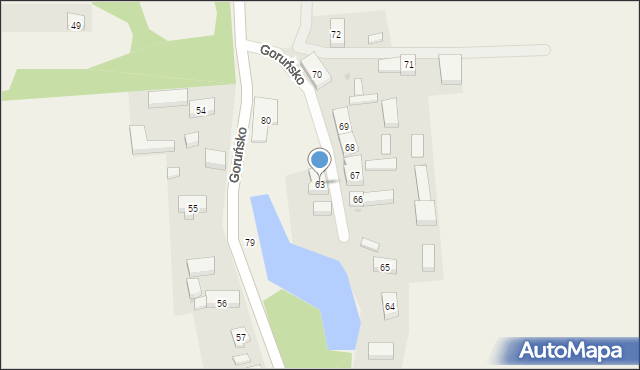 Goruńsko, Goruńsko, 63, mapa Goruńsko