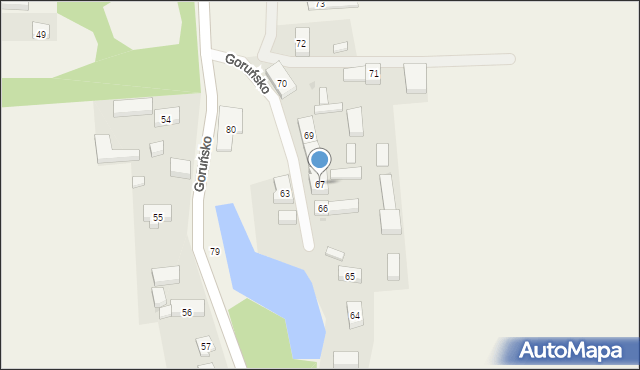 Goruńsko, Goruńsko, 67, mapa Goruńsko