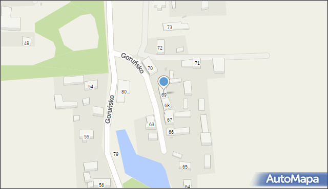 Goruńsko, Goruńsko, 69, mapa Goruńsko