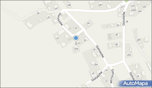 Goruszów, Goruszów, 21, mapa Goruszów