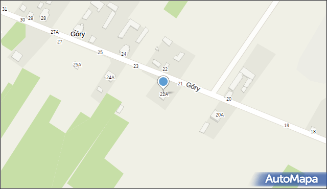 Góry, Góry, 22A, mapa Góry