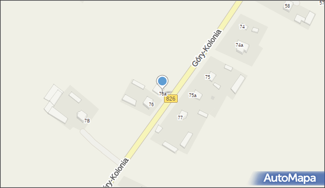 Góry, Góry, 76a, mapa Góry