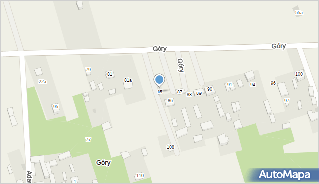 Góry, Góry, 85, mapa Góry