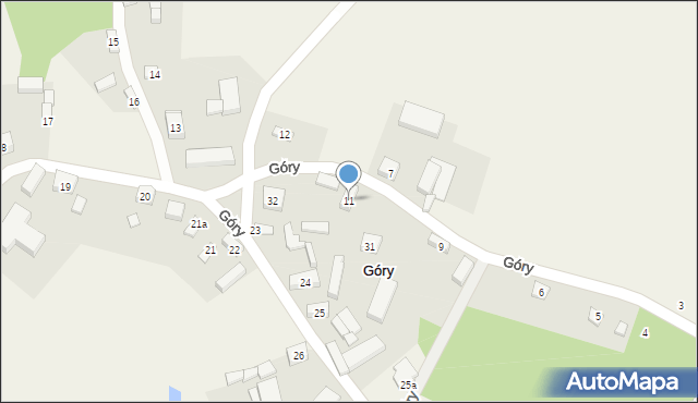 Góry, Góry, 11, mapa Góry