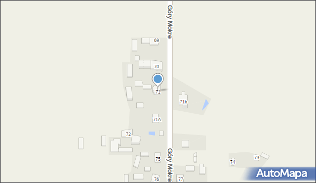 Góry Mokre, Góry Mokre, 71, mapa Góry Mokre