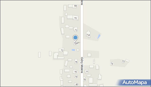Góry Mokre, Góry Mokre, 71A, mapa Góry Mokre