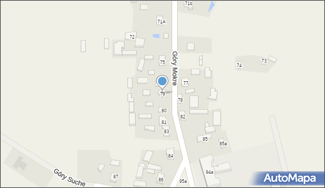 Góry Mokre, Góry Mokre, 79, mapa Góry Mokre