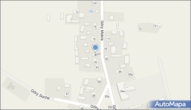 Góry Mokre, Góry Mokre, 80, mapa Góry Mokre