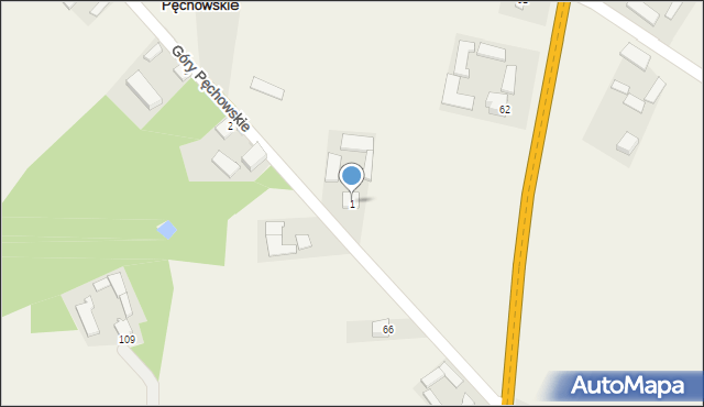 Góry Pęchowskie, Góry Pęchowskie, 1, mapa Góry Pęchowskie