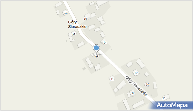 Góry Sieradzkie, Góry Sieradzkie, 13, mapa Góry Sieradzkie
