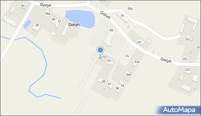 Goryń, Goryń, 92, mapa Goryń