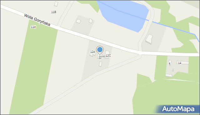 Goryń, Goryń, 12, mapa Goryń