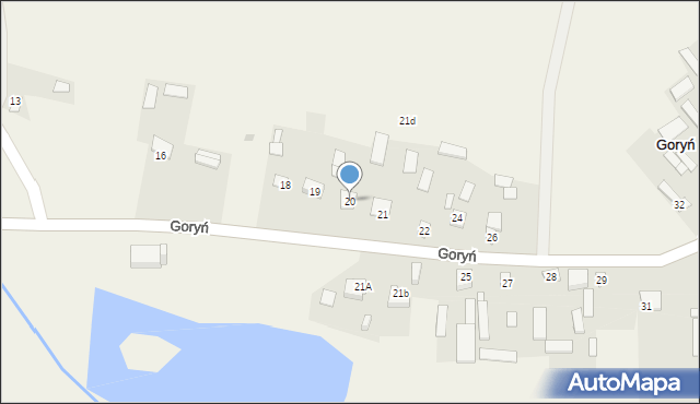 Goryń, Goryń, 20, mapa Goryń