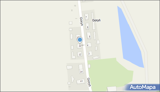 Goryń, Goryń, 11, mapa Goryń