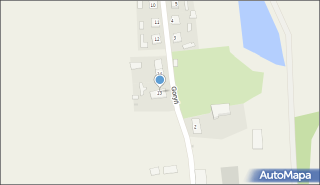 Goryń, Goryń, 13, mapa Goryń