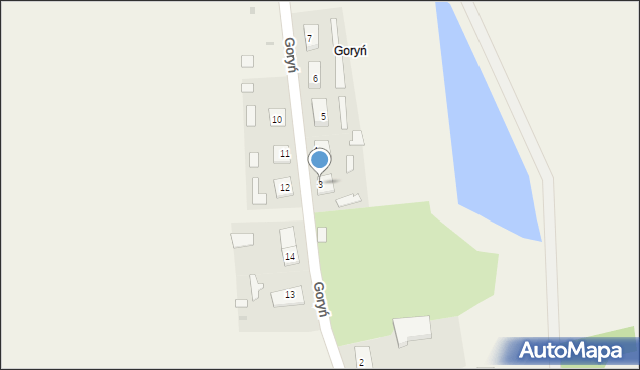 Goryń, Goryń, 3, mapa Goryń