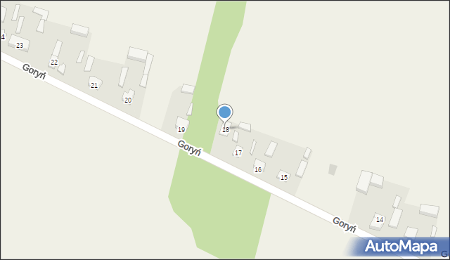 Goryń, Goryń, 18, mapa Goryń