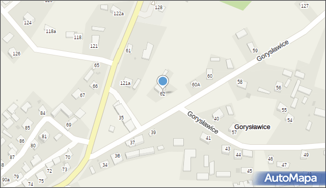 Gorysławice, Gorysławice, 62, mapa Gorysławice