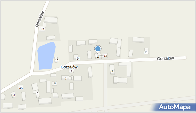 Gorzałów, Gorzałów, 13, mapa Gorzałów