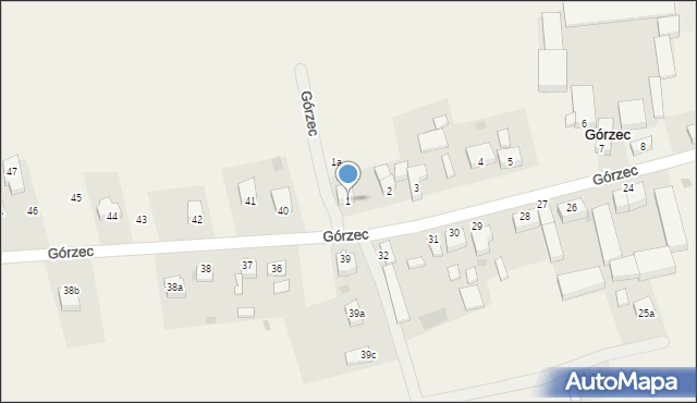 Górzec, Górzec, 1, mapa Górzec