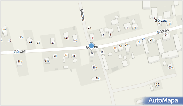 Górzec, Górzec, 39, mapa Górzec