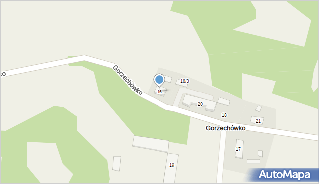 Gorzechówko, Gorzechówko, 16, mapa Gorzechówko